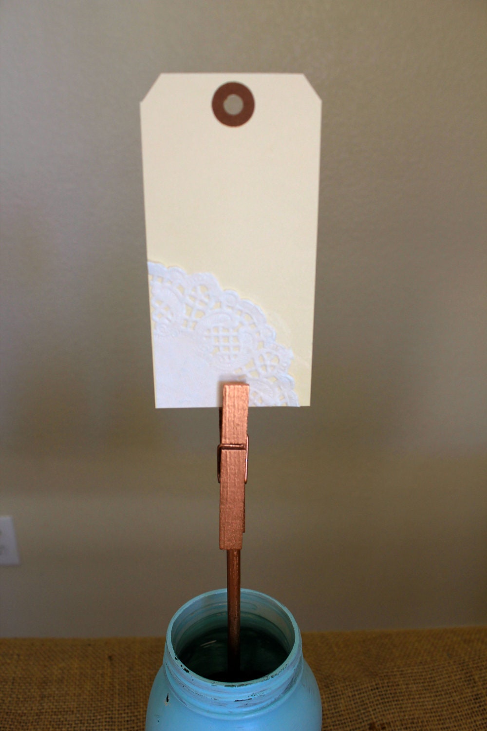 Wedding Table Numbers WISH TREE TAGS : Handmade Lace Tags with bakers Twine Blank