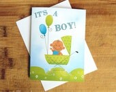 It's A Boy It's Girl It's Twins Baby Announcement Cards