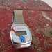 Authentic Vintage 1970s / 1980s Pabst Blue Ribbon Digital Watch with Expandable Metal Band