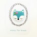 Snowy Fox Brooch