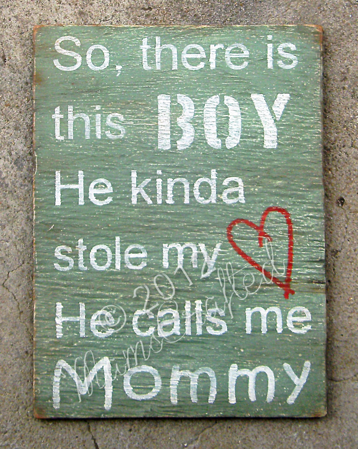 There's This Boy (Large 10"x14"), Weathered Wood Wall Art
