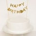 Happy Birthday Cake Topper (Gold Glitter)