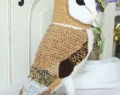 Barn Owl Crochet soft sculpture