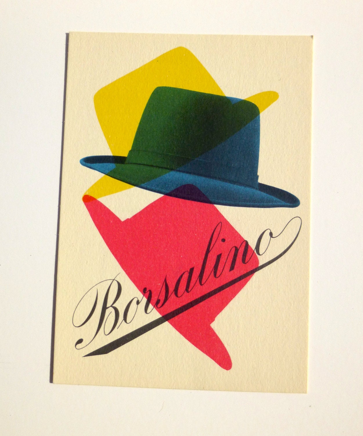 Max Huber - Borsalino Hats - 1949 Postcard