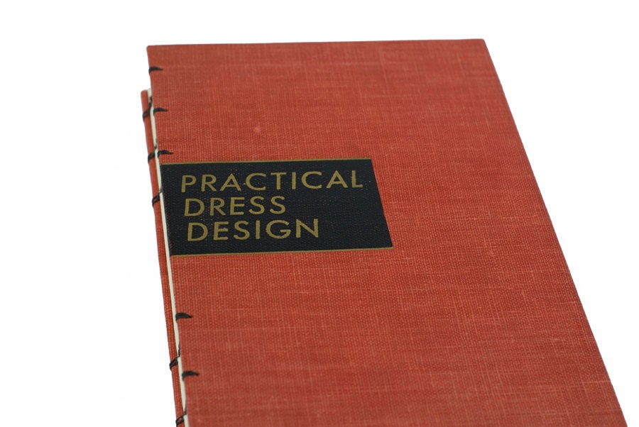 1950 DRESS DESIGN Vintage Sketch Notebook Journal