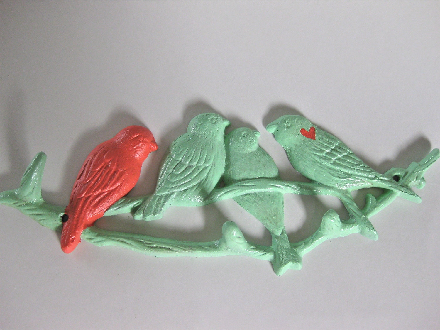 Bird Wall Hook/Woodland/Home Decor/Cast Iron/Metal Hook