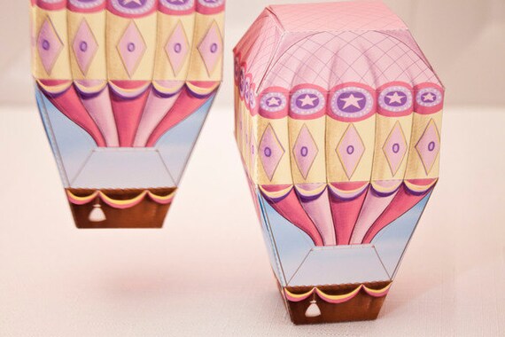 Hot Air BALLOON Favor Box - DIY Printable PDF Il_570xn