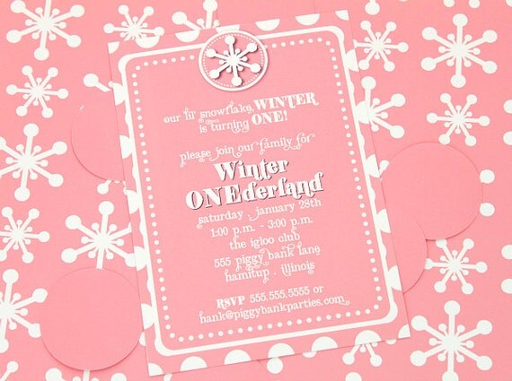 Pink WINTER ONEderland Invitation - DIY Printable Il_570xn