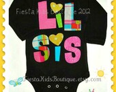 Lil Sis onesie, newborn girl, bodysuit, baby, gown, Little Sister, sibling set Il_170x135