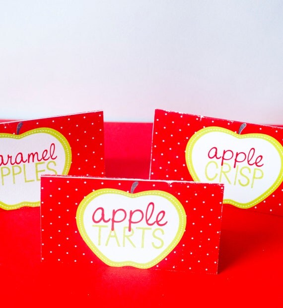 Apple Party PRINTABLE Party Food Labels by Love The Day Il_570xn