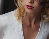 Black Lace Statement Birdcage Veil