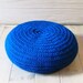Floor Cushion Crochet - blue