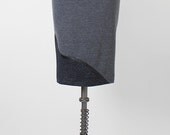 ON SALE - Leather Trimmed Pencil Skirt