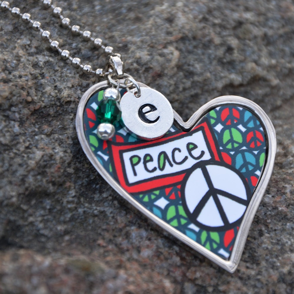Customized Necklace: Peace, Love and Beauty (3-in-1 Gift Set)