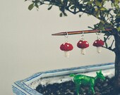 Amigurumi Magic Mushrooms // Stitch Marker Set // Charms // Micro Crochet