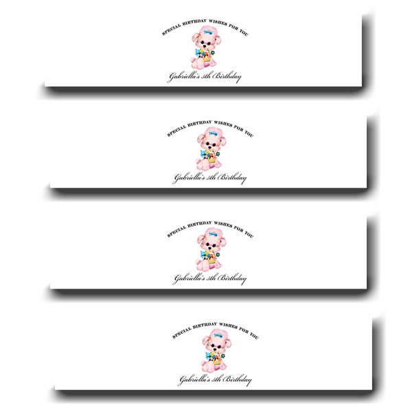 Puppy Water Bottle Labels . Pink Puppy Love Collection . by Loralee Lewis
