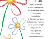 printable digital DIY - let us dig our gardens quote - 8x10 pdf