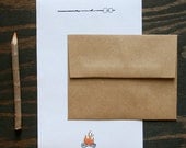 Camp Stationery: Campfire & Roasting Marshmallows, set of 12