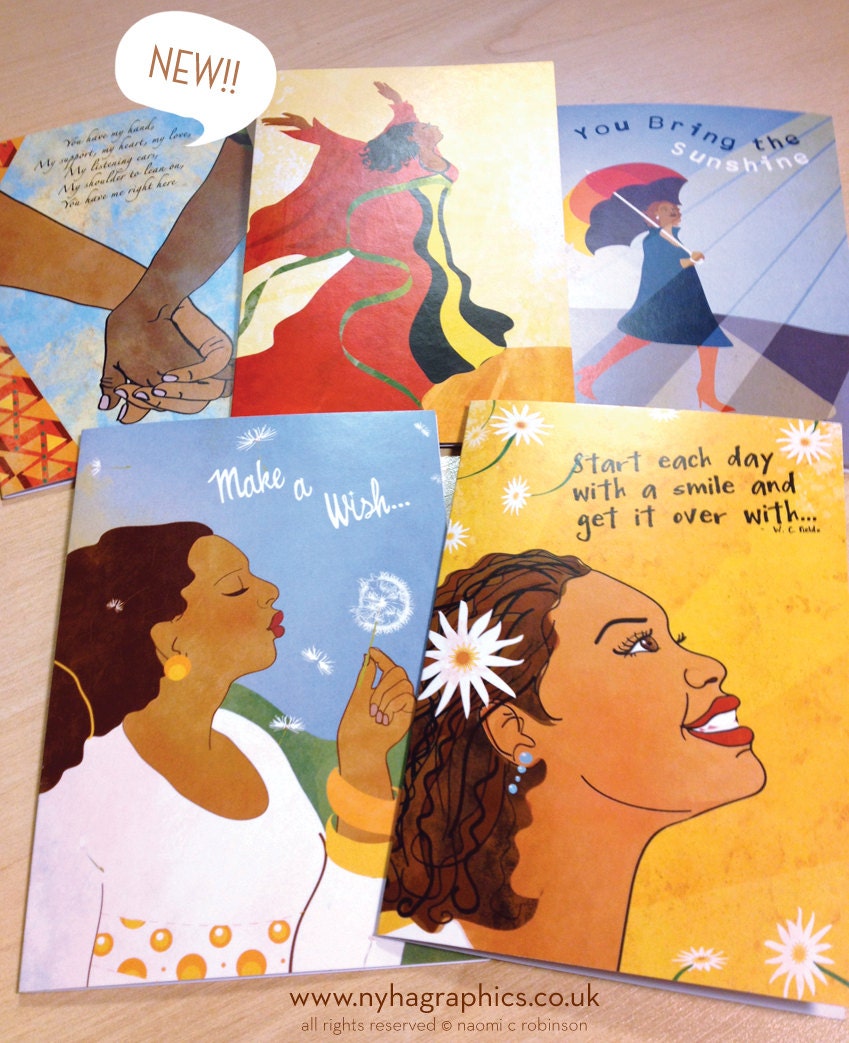 Positive Greeting Cards - Pack of 5 - For Women