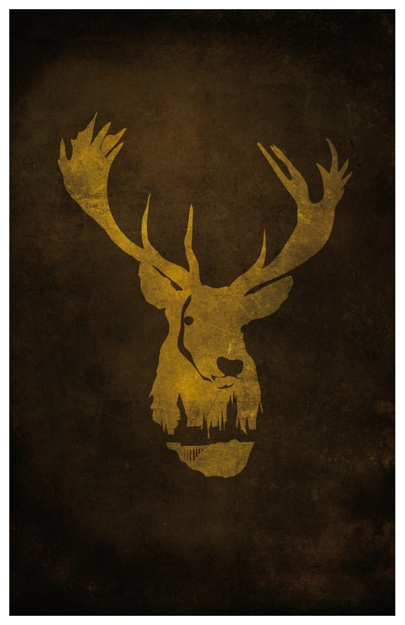 Vintage Harry Potter Movie Poster - "The Deathly Hallows" Print