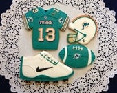 Miami Dolphin Football Cookies