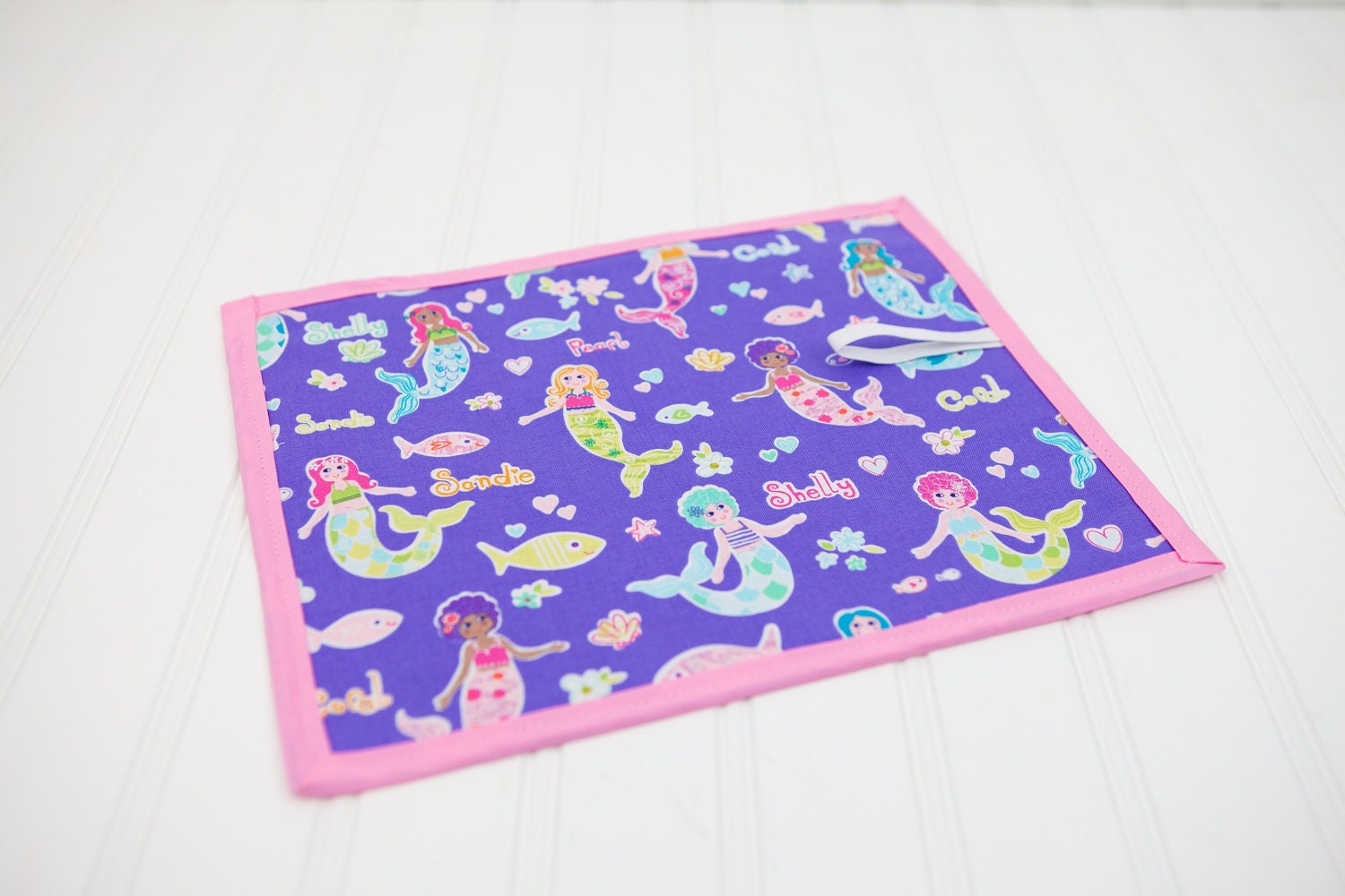 Chalkboard Mat Reusable Art Toy, Homeschool Writing Mat, Girl Purple Mermaids