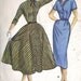 1950s Junior Miss Shirtwaist Dress with Two Skirts Vintage Sewing Pattern, Full or Slim Skirt, McCall's 4269 Bust 34"