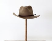 Vintage Cowboy Hat / 60s Brown Beaver Hat