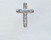 Botanic Cross Pendant in Pure Silver Handmade
