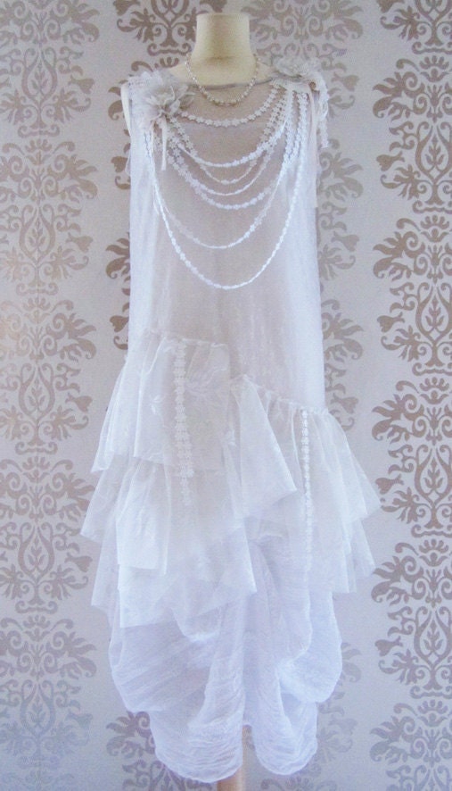 Wedding Dress Wedding Gown Reception Dress Alternative Wedding Dress : LOLA 2 Pieces Liberty Flapper Dress Custom Size