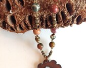 Jasper Eyeglass Lariat, Eyeglass Holder, Eyeglass Lanyard, Beaded Gemstone Lariat, Not Your Grandma's Eyeglass Holder