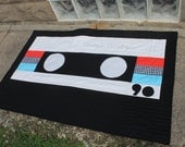 Custom Made - Cassette Tape Quilt - Baby Quilt or Wallhanging
