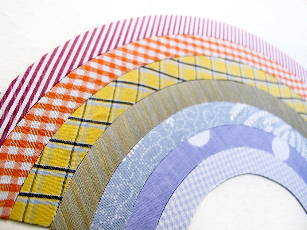 Magnetic rainbow - interactive fabric decal - soft pastel colours