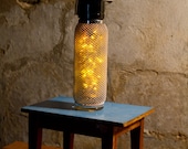 Table Lamp Upcycled Vintage Whipped cream bottle