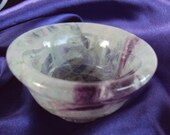 Fluorite Ritual Offering Bowl / Altar Vessel / Devotional Bowl / Scrying - or candle holder - Wiccan / Pagan, metaphysical