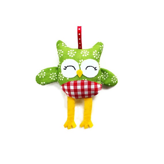 Owl Sewing Pattern Christmas Ornament Owl PDF Pattern - Holiday Pattern Stocking Stuffer, Owl Party Favors, Owl Ornament Pattern