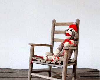 1940s Kids Rocking Chair / Vintage Childrens Chair
