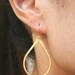 Gold Teardrop Earrings. Gold Teardrop Hoops. Gold Earrings. Gold Vermeil Earrings. Gold Vermeil Teardrop Earrings. Bridesmaid Earrings.
