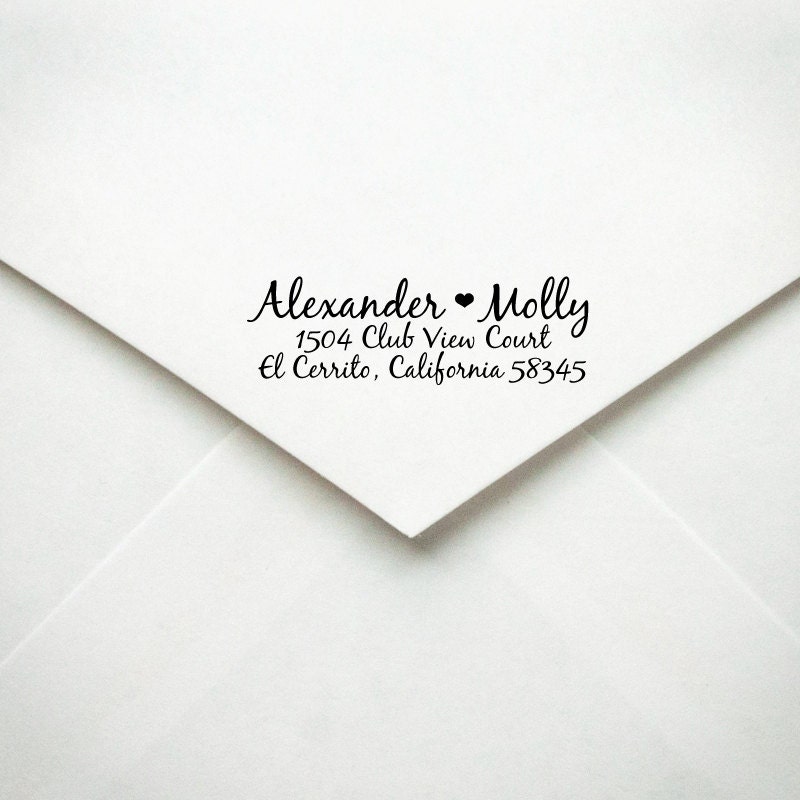 Wood Handle Return Address Stamp - Custom - Personalize for holidays, weddings, showers and more