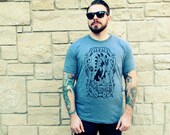 Men Boston Terrier Heather Grey Tea Party Shirt Available in S-M-L-XL-2XL Free Shipping