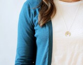 Personalized Jewelry - Initial Necklace - Personalized Gift - Long Layering Necklace - Mixed Metal Jewelry - Sterling Silver