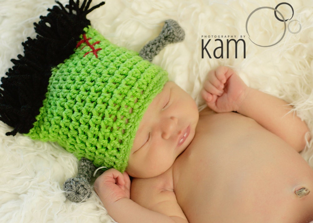 Frankenstein Hat - Crochet