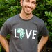 LOVE Africa T-shirt: Small Hunter Green