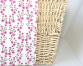 Organic  Burp Cloth - Pink Daisies