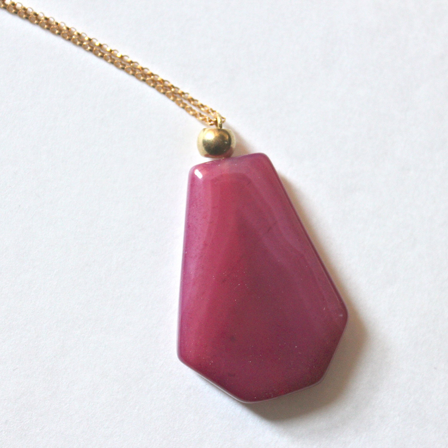 Tara- Fuchsia and Gold Necklace