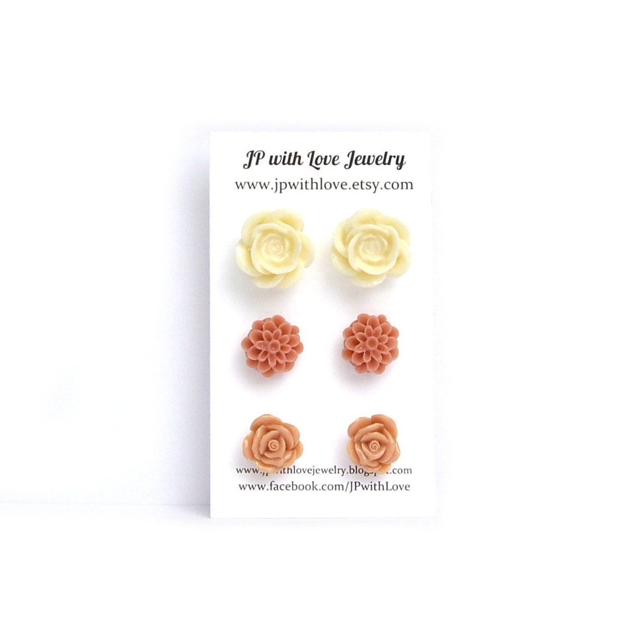 Flower Stud earrings, Stud earrings, Post earrings, gifts for her