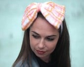 Ultimate Knit Hair Bow, Knit Headband and Bow, Knit Bow Tie, Hair Ties, Women Hair Accessories by Solandia, cream, pastel, Valentine's gift