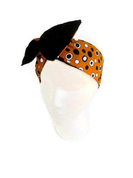 BOO-tastic Orange and Black Retro Twisty Headband