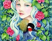 Fantasy Art 5x7 Art Print "Camelia"