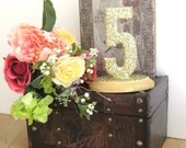 GOLD GLITTERED Table  Numbers, Wedding Decor,Christmas, New Years Eve